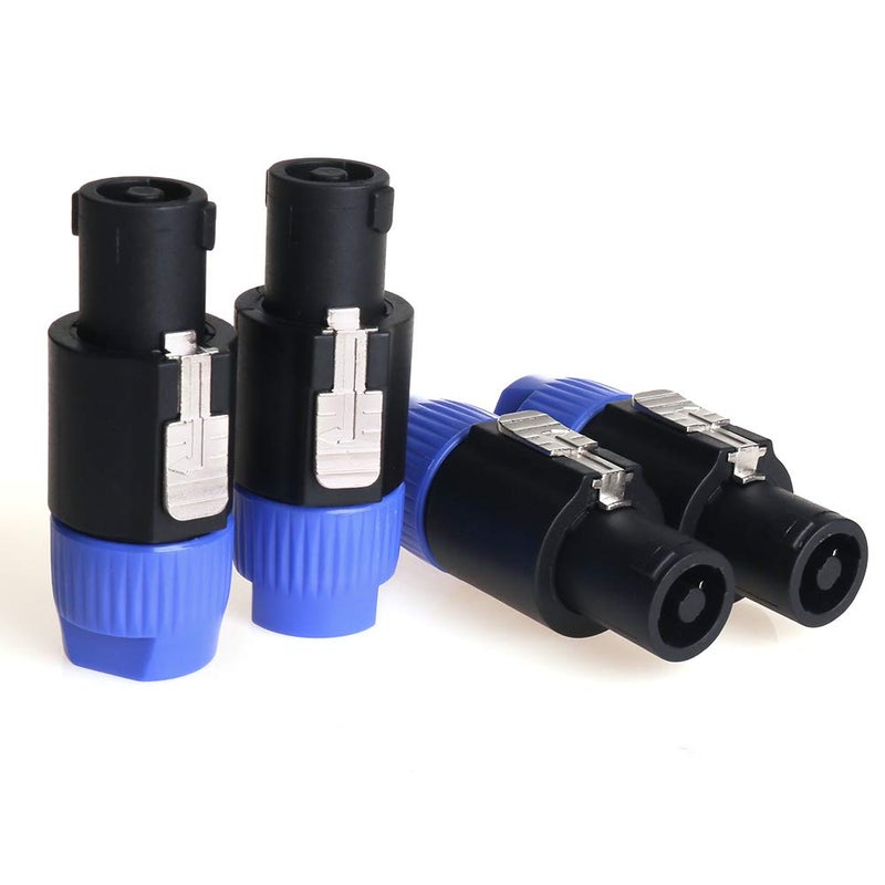 NANYI NL4FC speakon Cable Crown Amplifier, Audio Speaker Plug Twist Lock 4 Pole Speaker Plug Compatible with Neutrik Speakon NL4FC, NL4FX, NLT4X, NL2FC - 4 Pack - Image 3